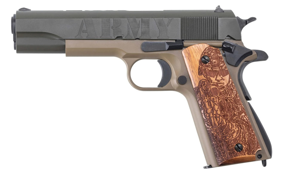 AUTO 1911BKOC15 ARMY 45ACP 5 7R 2TN/WD GRIPS