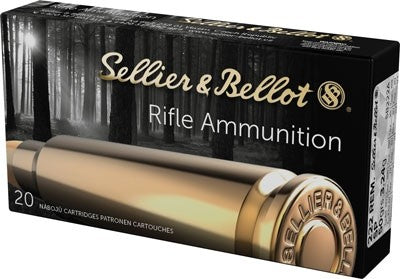Sellier and Bellot Rifle .222 Remington 50 grain Soft Point ammunition