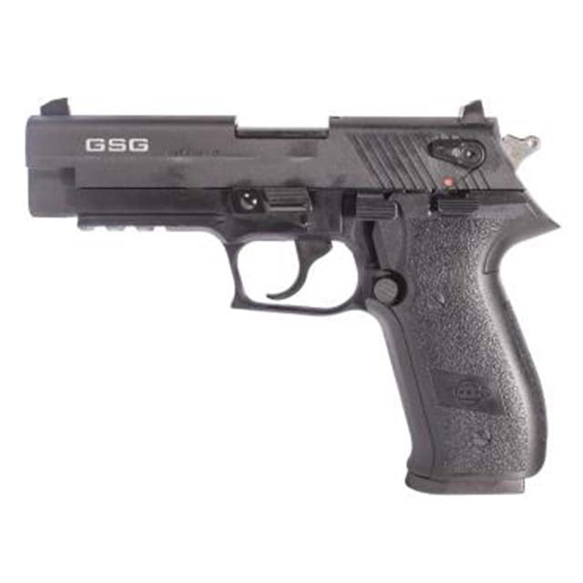 GSG GERG2210FF FireFly 22 LR 10+1 4" All Black Steel Barrel, Serrated Slide, Black Zinc Alloy w/Accessory Rail Frame, Black Polymer Grip