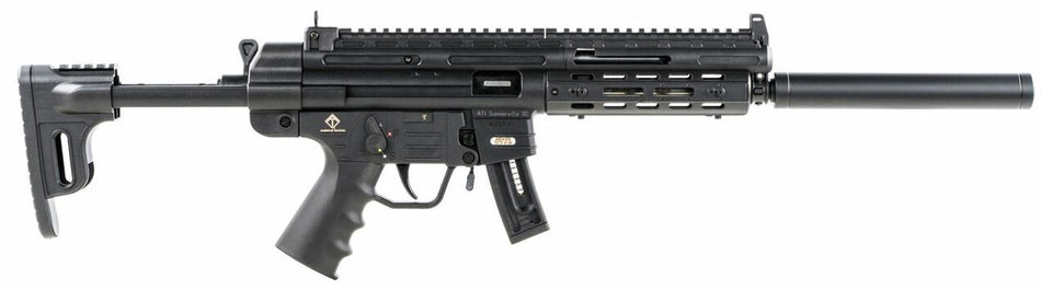 GSG GERGGSG1610ML GSG-16 Full Size 22 LR 10+1 16.25" Black Black Polymer Receiver Black Collapsible w/Storage Compartment Stock Right Hand