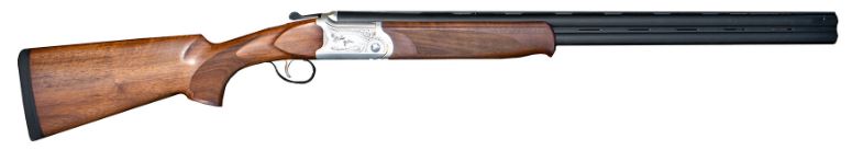 ATI ATIGKOF410SVE Cavalry SVE 410 Gauge 3" 2rd 26" Blued O/U Barrel, Silver Engraved Metal Finish, Oiled Turkish Walnut Stock, Ejector, 5 Chokes