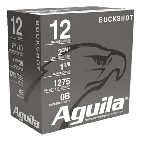 Aguila Field High Velocity Shotgun Ammo 12 Gauge 2.75 in 1 oz 0 Buck