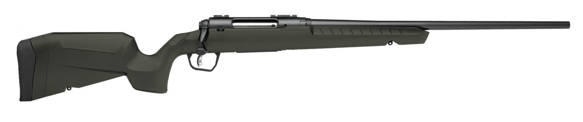 Savage Arms 32038 Axis 2 22-250 Rem 4+1 22" Matte Black Sporter Barrel, Matte Black Drilled & Tapped Steel Receiver, Fixed Green Synthetic Stock, Right Hand