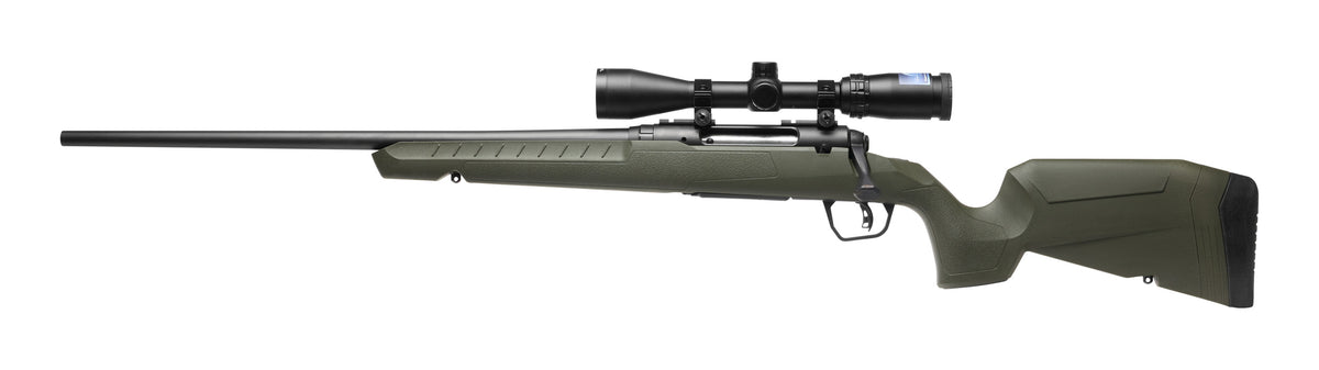 Savage Arms 32129 Axis 2 Compact 6.5 Creedmoor 4+1 20" Matte Black Heavy Sporter Barrel, Matte Black Drilled & Tapped Carbon Steel Receiver, Fixed OD Green Synthetic Stock, Left Hand
