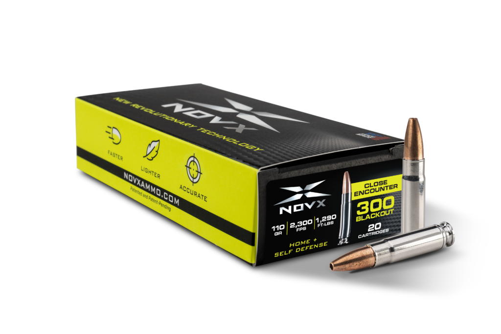 NovX Close Encounter .300 AAC Blackout 110 grain Fragmenting Copper Hollow Point ammunition