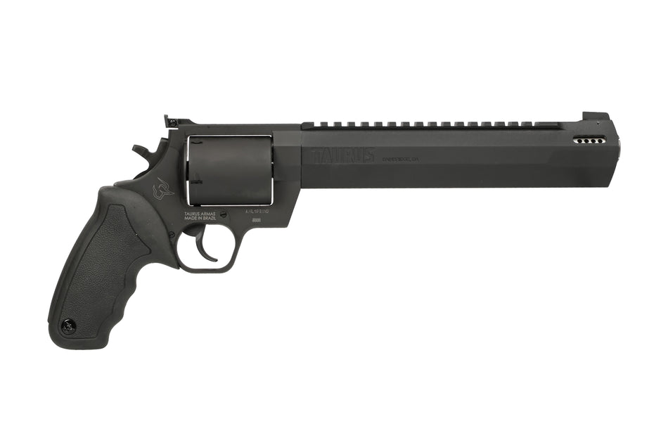 Taurus 2500101RH Raging Hunter Large Frame 500 S&W Mag 5rd 10" Black Ported/Target Crown Barrel, Black Cylinder, Black Steel Frame, Black Rubber Grip