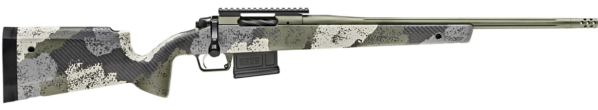Springfield Armory BAW92265CMG Model 2020 WayPoint 6.5 Creedmoor 5+1 Cap 22" Mil-Spec Green Cerakote Rec/Barrel Evergreen Camo Carbon Fiber Hybrid Profile with M-LOK Stock Right Hand (Full Size)
