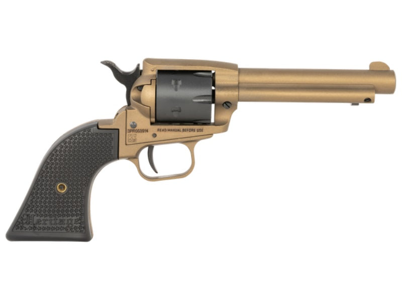 Heritage Mfg SRR22A4 Rough Rider 22 LR 6 Shot, 4.75" Burnt Bronze Cerakote Steel Barrel, Frame, Black Satin Cylinder, Black Polymer Grip, Hammer/Thumb Safety, Exposed Hammer