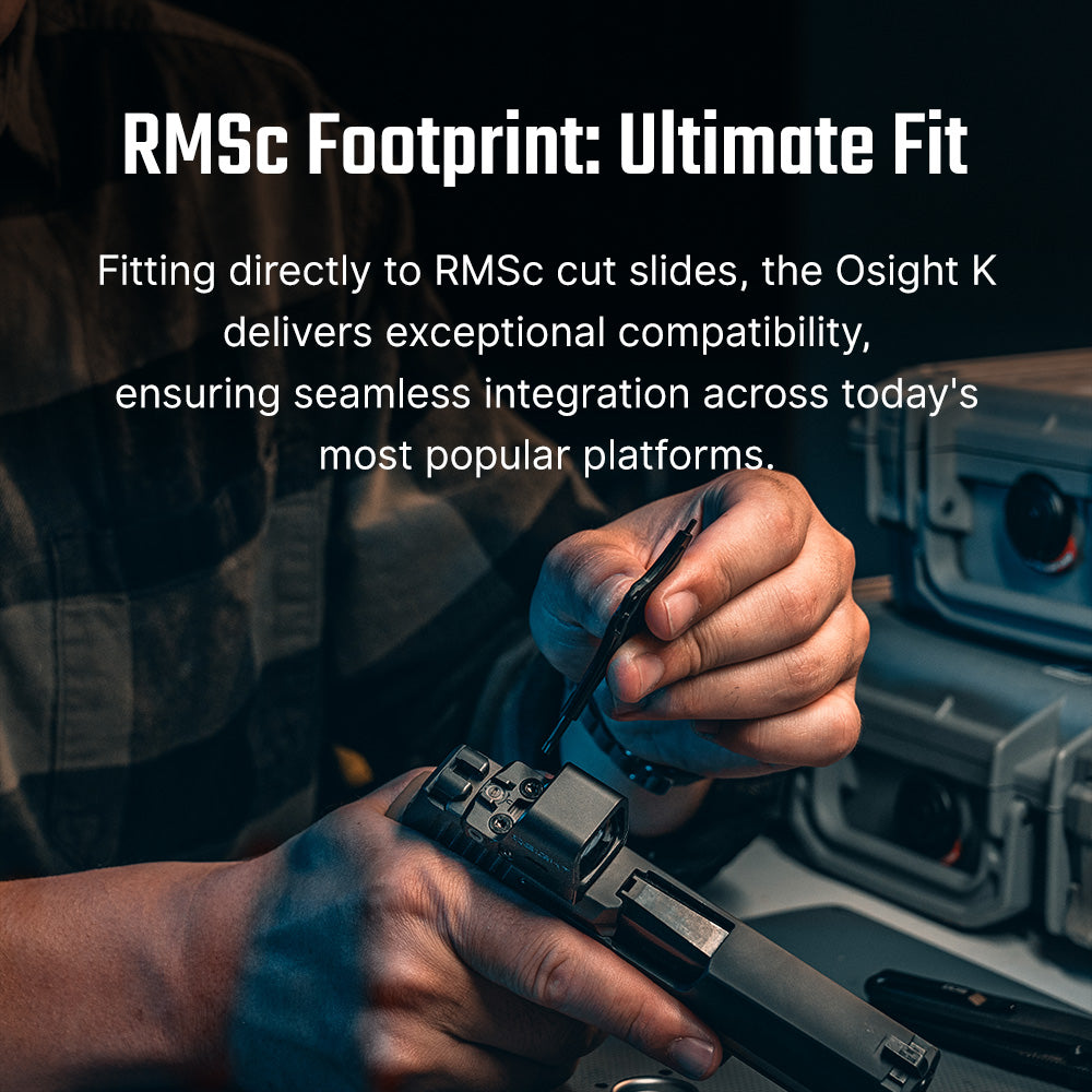 Osight K RMSc Footprint 6 MOA Red Dot Sight with Side-Loading Battery Design