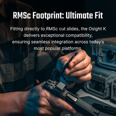 Osight K RMSc Footprint 6 MOA Red Dot Sight with Side-Loading Battery Design