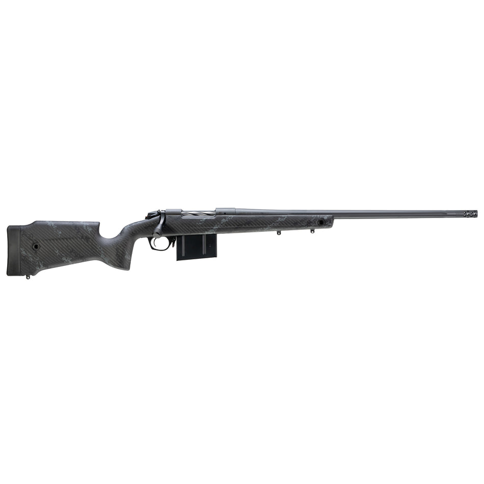 Bergara Rifles B14S754 B-14 Crest 22-250 Rem 5+1 20" Sniper Gray Cerakote #5 Contour Threaded Barrel, Sniper Gray Cerakote Steel Receiver, Black & Gray Sponge Fixed Carbon Fiber Stock
