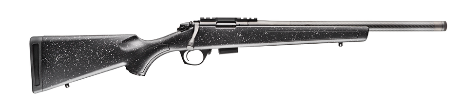 Bergara Rifles BMR002 BMR Carbon Fiber Full Size 22 LR 5+1/10+1 18" Matte Blued Carbon Fiber/Steel Threaded Barrel & Drilled & Tapped Steel Receiver, Fixed Black/Gray Speckled Synthetic Stock