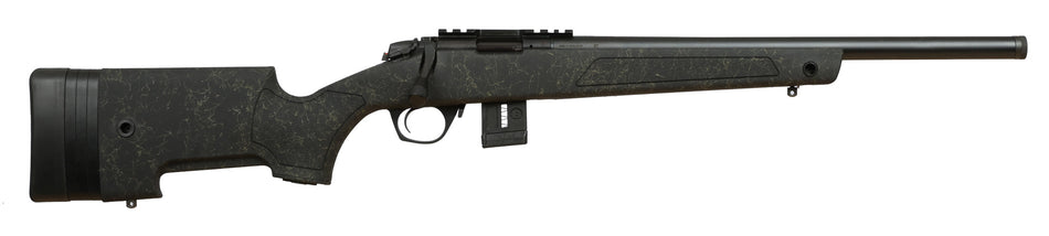 Bergara Rifles BMR009 BMR-X 22 WMR 10+1 18" Blued Heavy Threaded Barrel, Blued Picatinny Rail Receiver, Adj LOP Green w/Black Webbing Synthetic Stock