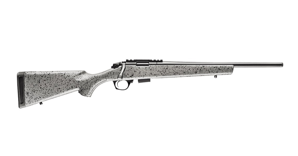 Bergara Rifles BMR001 BMR Full Size 22 LR 5+1/10+1 18" Matte Blued Steel Threaded Barrel & Drilled & Tapped Steel Receiver, Fixed Gray/Black Speckled Synthetic Stock