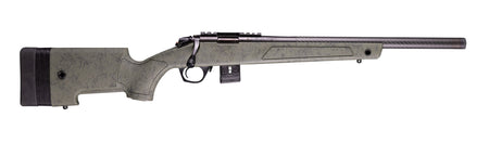 Bergara Rifles BMR012 BMR-X Carbon Fiber 17 HMR 10+1 18" Carbon Fiber Threaded Barrel, Black Cerakote Picatinny Rail Steel Receiver, Adj LOP Black w/Green Webbing Synthetic Stock