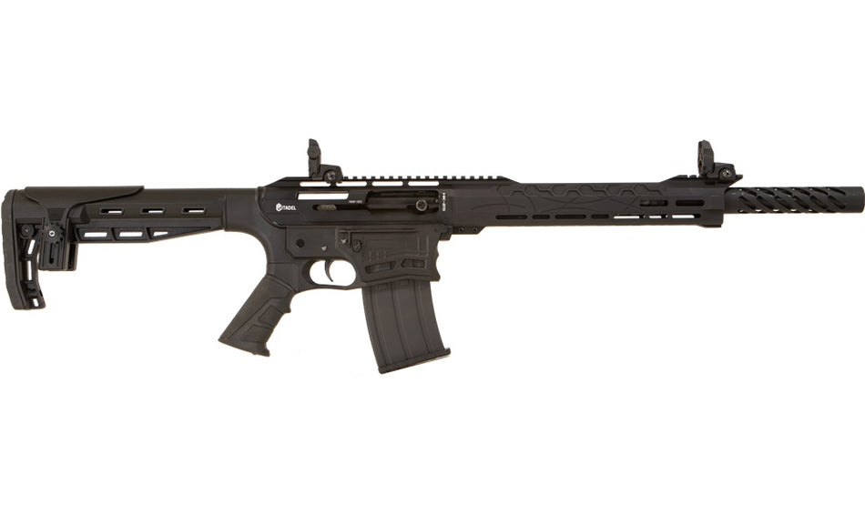 Citadel CBOSS2512 Boss25 12 Gauge Semi-Auto 3" 5+1 18.75" Black Steel Threaded Barrel, Black Picatinny Rail Aluminum Receiver, Picatinny Handguards, Black Adj Cheek Riser Synthetic Stock