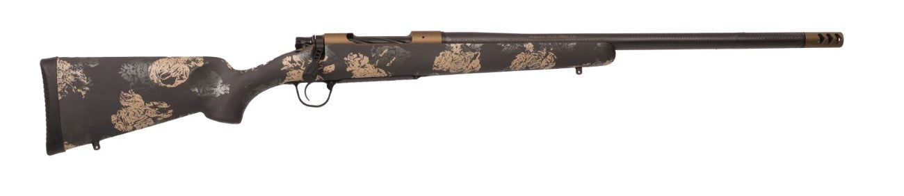 Christensen Arms 8010619400 Ridgeline FFT 7mm Rem Mag 3+1 22" Carbon Fiber/Threaded Barrel, Burnt Bronze Cerakote, Green with Black/Tan Accents Stock