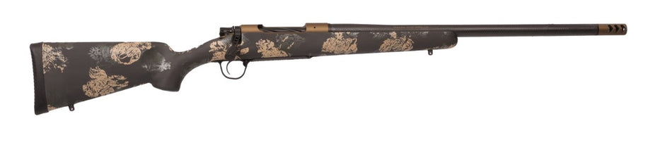 Christensen Arms 8010620200 Ridgeline FFT 300 PRC 3+1 22" Carbon Fiber/Threaded Barrel, Burnt Bronze Cerakote, Green with Black/Tan Accents Stock