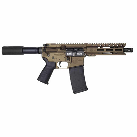 Diamondback DB1912K071 DB15 5.56x45mm NATO 30+1 7" Black Nitride Threaded Barrel, M-LOK Handguard, Midnight Bronze Aluminum Picatinny Rail Receiver, Black Buffer Tube, Black Magpul Grip, Right Hand