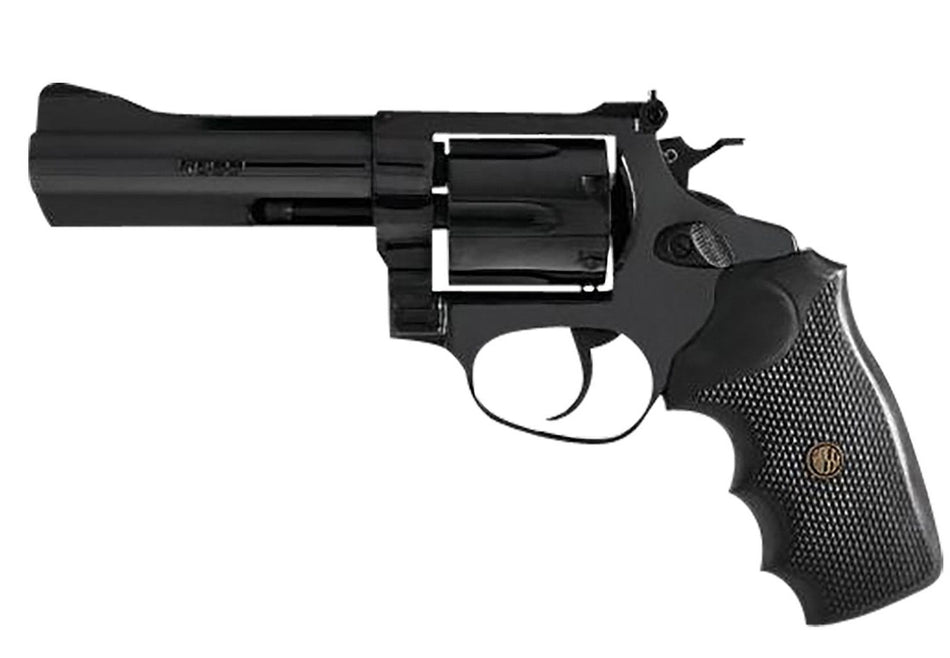 Rossi 2-RM661 RM66 Medium Frame 38 Special +P/357 Mag 6 Shot, 6" Black Stainless Steel Barrel, Cylinder & Frame, Black Textured Rubber Grip, Hammer Block Safety, Exposed Hammer