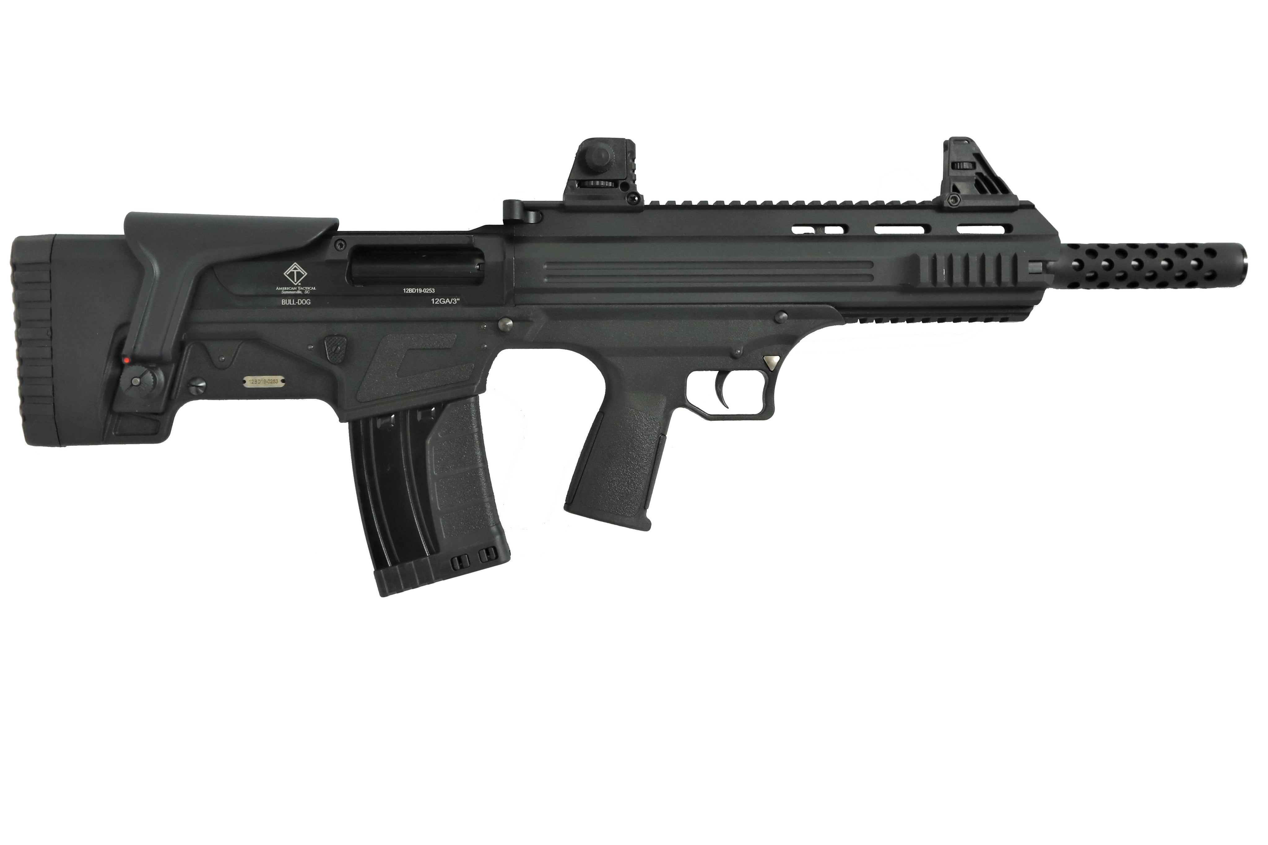 ATI ATIG20BDB Bulldog 20 Gauge 3" 16" 5+1 Black Steel Barrel, Black Aluminum Receiver, Picatinny Rail, Black Fixed Bullpup Stoc & Grip