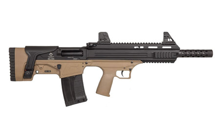 ATI ATIG12BDT Bulldog 12 Gauge Semi-Auto 3" 5+1 18.50" Black Steel Barrel, Black Aluminum Receiver, Picatinny Rail, Tan Fixed Bullpup Stoc & Grip