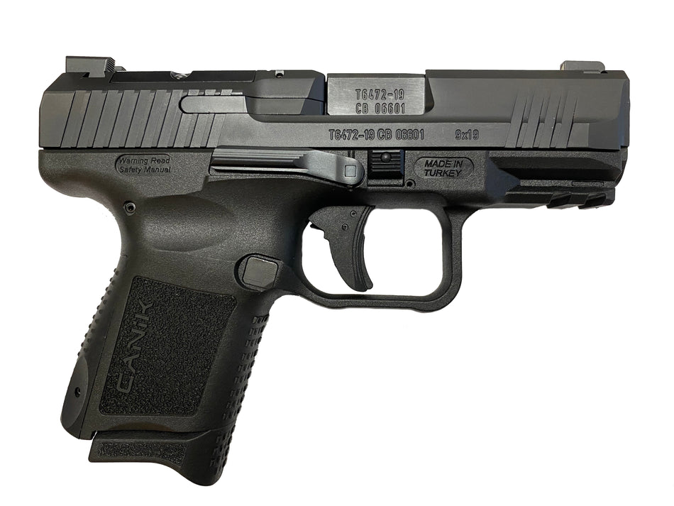 Canik HG5643N TP9 Elite Subcompact 9mm Luger 15+1/12+1, 3.60" Black Nitride Match Grade Barrel, Optic Ready/Serrated Steel Slide, Polymer Frame w/Picatinny Rail & Interchangeable Backstrap Grip