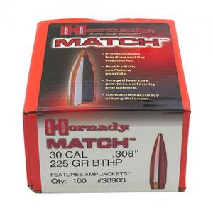 Hornady 225gr BTHP MT 30 Cal Bullets for Reloading
