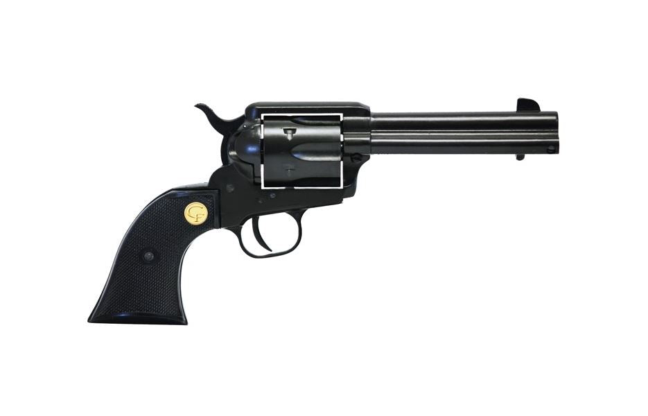 Chiappa Firearms CF340261 SAA 1873 Medium Frame 17 HMR 6 Shot, 4.75" Blued Steel Barrel, Blued Steel Frame, Blued Cylinder, Black Plastic Grip, Exposed Hammer