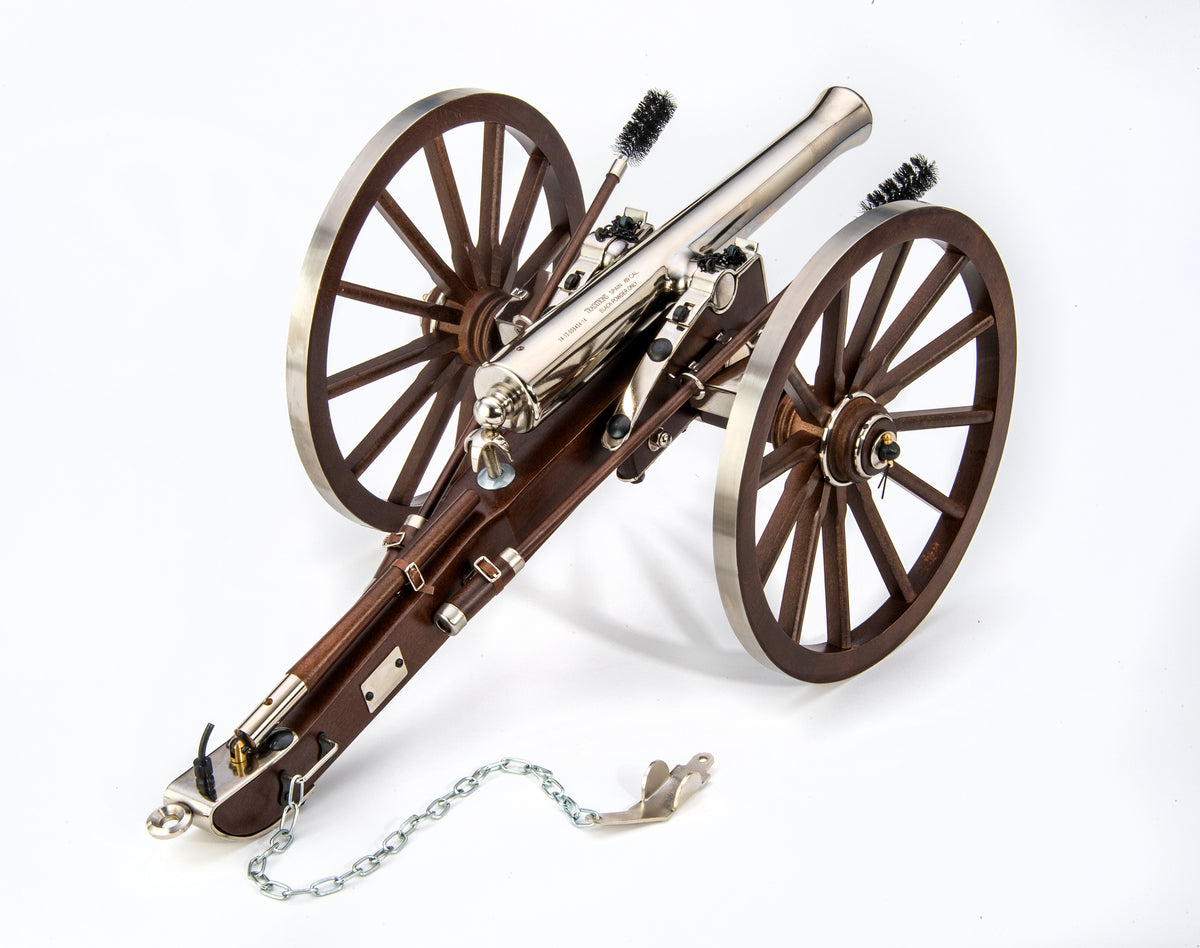 Nickel Napoleon III Mini Cannon Desktop Replica