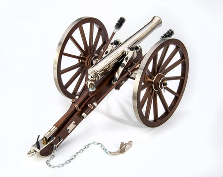 Nickel Napoleon III Mini Cannon Desktop Replica