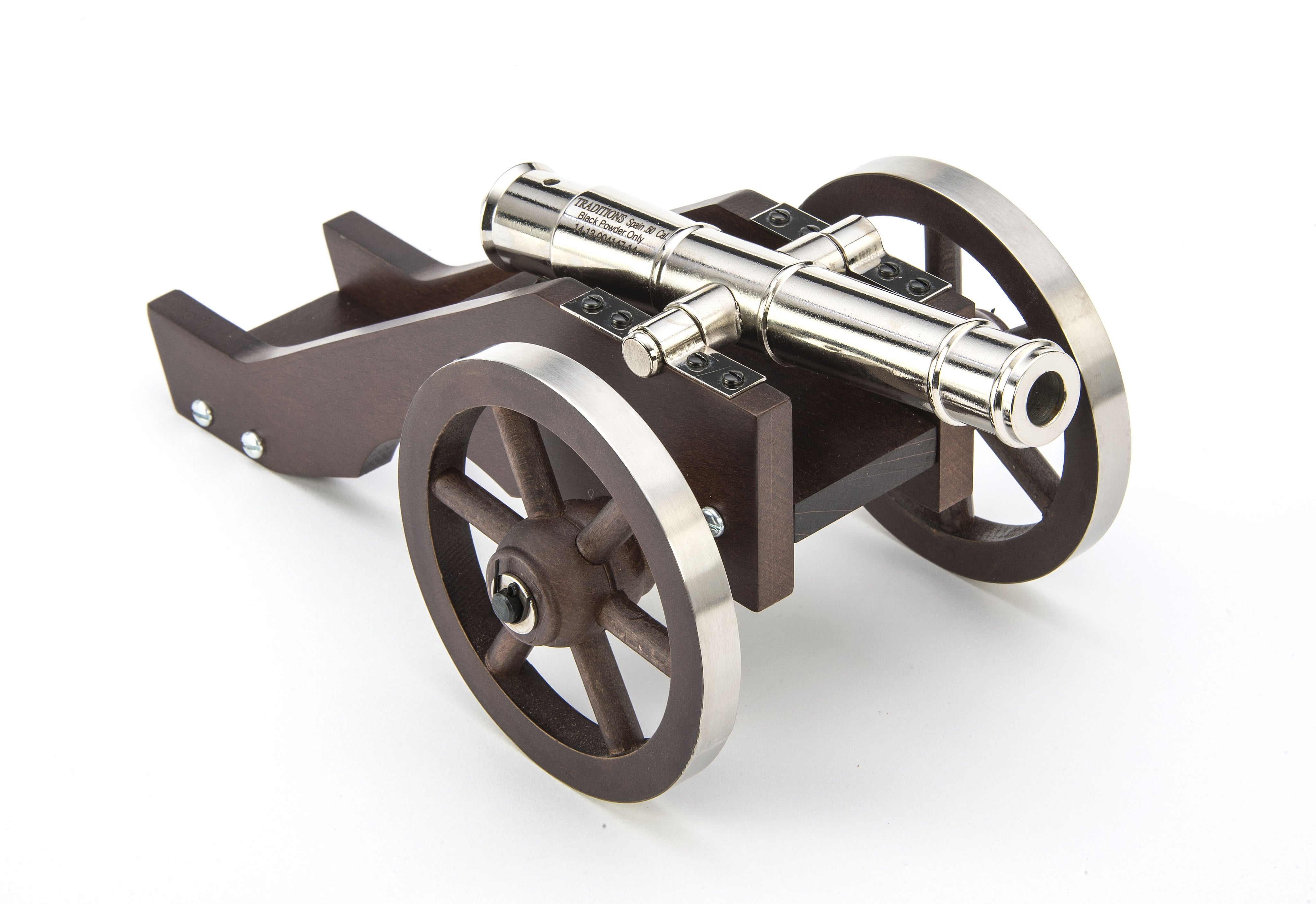 4.5" Nickel Yorktown Mini Cannon Decorative Replica