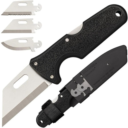 Cold Steel Click-N-Cut Exchangeable Blade Pocket Knife 2.5" Drop Point Black