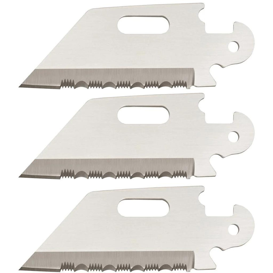 Cold Steel Click-N-Cut Replacement Blades Reverse Tanto Serrated 2.5" 3/pk 420J2 Steel