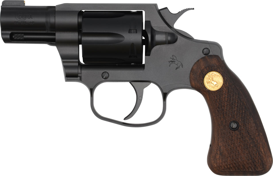 Colt Mfg COBRAMB2WBB Night Cobra 38 Special +P 6 Shot 2" Matte Black Ion Bond Steel Barrel, Cylinder & Frame, Wood Grip