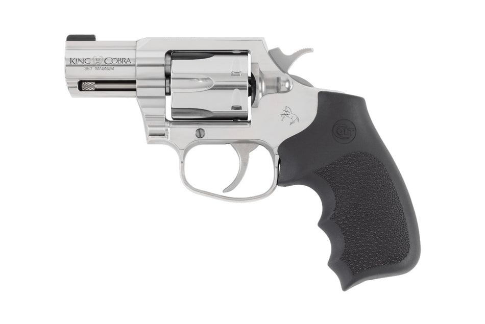 Colt Mfg KCOBRASB2RBBS King Cobra Carry 357 Mag 6 Shot 2" Stainless Steel Barrel, Cylinder & Frame, Black Hogue Overmolded Grip