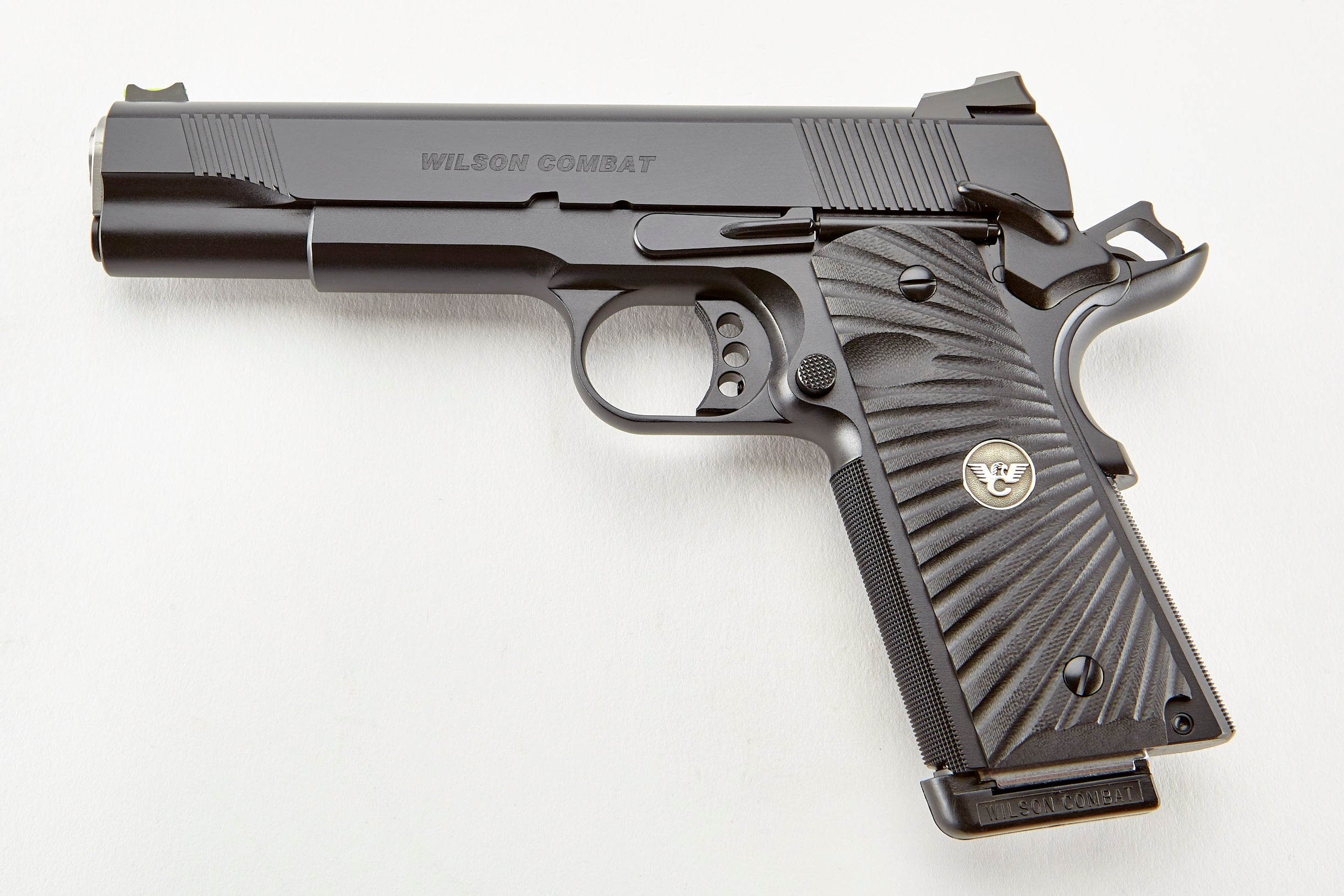 Wilson Combat CQBFS9 1911 CQB Full Size Frame 9mm Luger 10+1 5" Match Grade Barrel, Black Serrated Carbon Steel Slide, Black Armor-Tuff Carbon Steel Frame w/Beavertail, Black G10 Starburst Grip