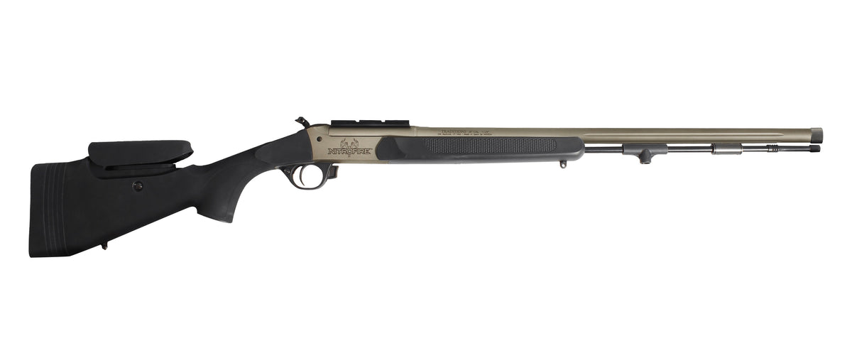 Traditions NitroFire Pro .50 Cal Muzzleloader - 209 Primer, 26" Threaded Fluted VAPR Twist Barrel, Tungsten Cerakote, Adjustable Cheekpiece & LOP Synthetic Stock