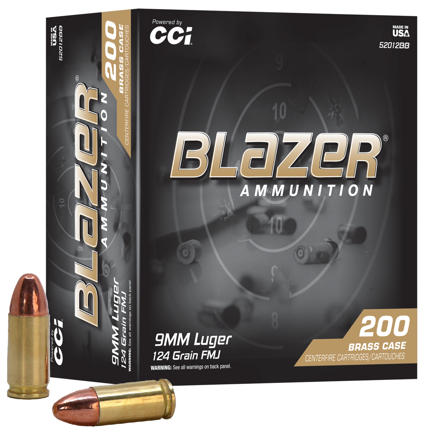 CCI Blazer Brass 9mm Luger 124 Grain Full Metal Jacket(FMJ) Value Pack