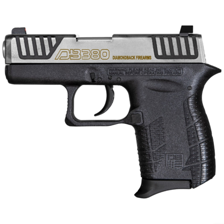 Diamondback DB0100E032 DB380 Gen4 Micro-Compact Frame 380 ACP 6+1, 2.80" Stainless Steel Barrel, Serrated Stainless Steel Slide, Mint Polymer Frame w/Beavertail & Grip