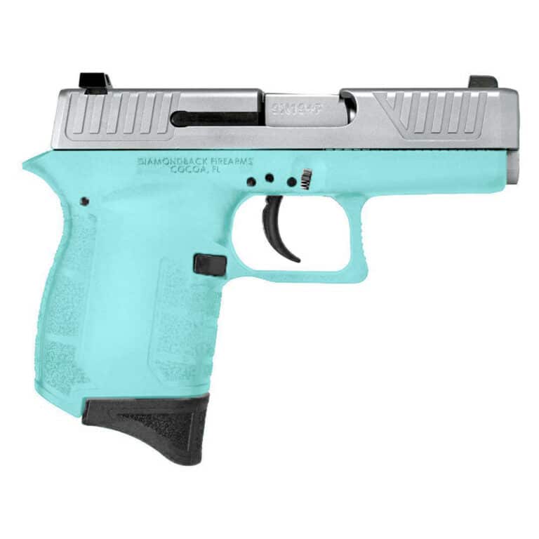 Diamondback DB0200P091 DB9 Gen4 Micro-Compact Frame 9mm Luger 6+1, 3.10" Stainless Steel Barrel, Nickel Boron Serrated Stainless Steel Slide, Mint Polymer Frame & Grip