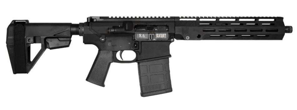 Diamondback DB1200W001 DB10 8.6 Blackout 20+1 12" Black Nitride 11" M-LOK Handguard SBA5 Brace Magpul MOE K2 Grip