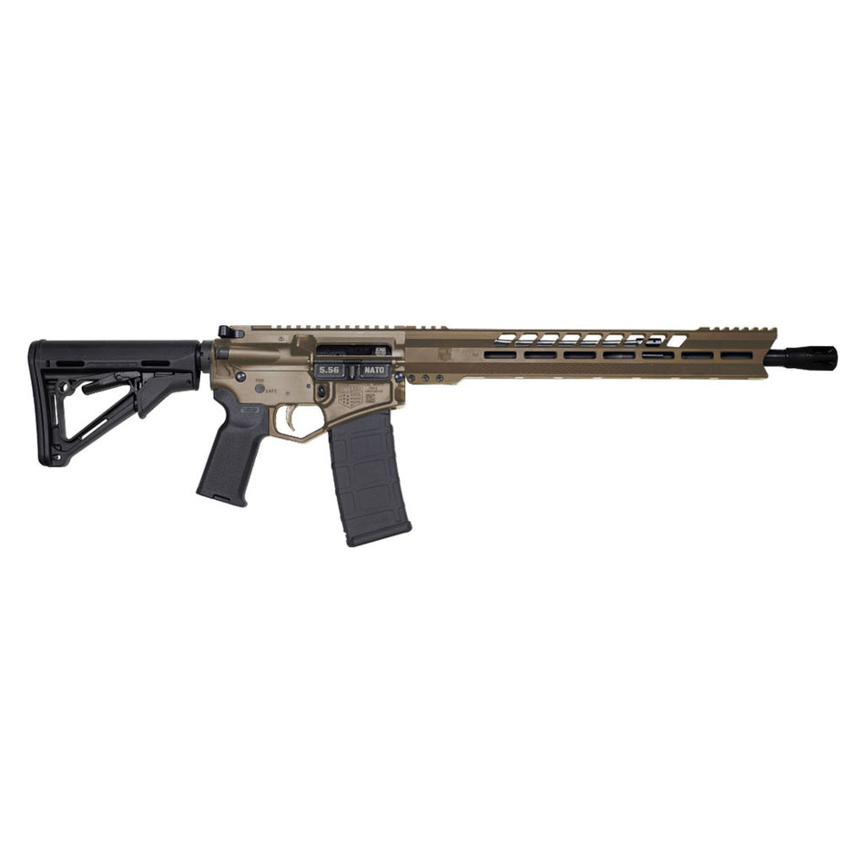 Diamondback DB1731K061 DB15 5.56x45mm NATO 16" 30+1 Flat Dark Earth Adjustable Magpul CTR Stock Black Magpul MOE K2 Grip with Black Gold Lower