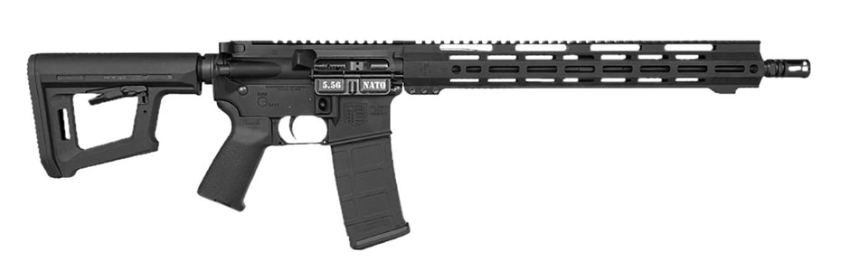 Diamondback DB1718K001 DB15 5.56 NATO 30+1 16" Black Nitride Threaded Barrel, Black Hardcoat Anodize Picatinny Rail Aluminum Receiver, Adjustable Black Synthetic Stock, Magpul MOE Grip