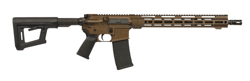 Diamondback DB1718K071 DB15 Carbon Series 5.56 NATO 30+1 16" Black Nitride Threaded Barrel, Midnight Bronze Cerakote Picatinny Rail Aluminum Receiver, Adjustable Black Synthetic Stock, Magpul MOE Grip