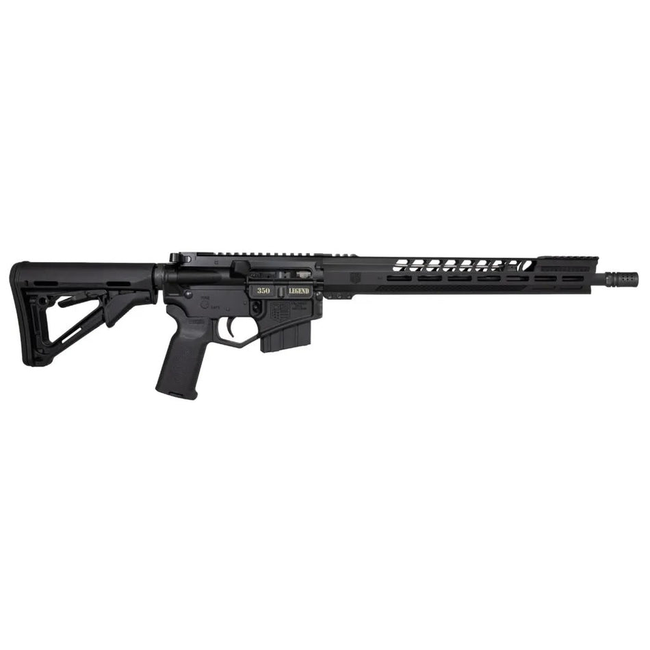 Diamondback DB1731T001 DB15 350 Legend 5+1/10+1 16" Nitride Treated Threaded Barrel w/Compensator, A3 Flattop Upper/DB-15 Black Gold Lower, 15" M-LOK Handguard, Magpul CTR Stock, MOE K2 Grip