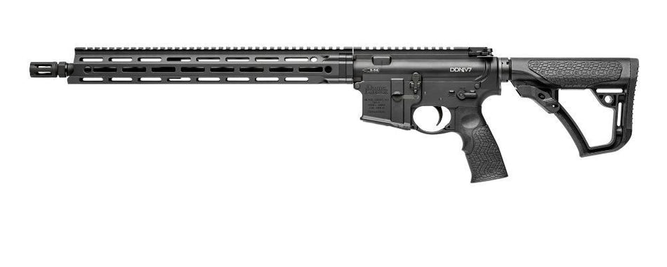 Daniel Defense 0212802081067 DDM4 V7 *CO Compliant 5.56 NATO 16" Black Anodized Aluminum Receiver w/Picatinny Rail, M-LOK Handguard, Black Polymer Stock