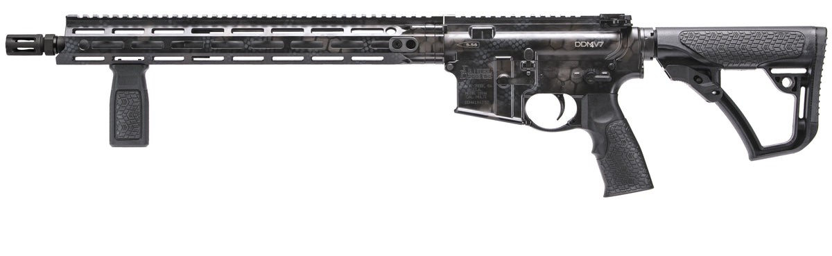 Daniel Defense 0212802267067 DDM4 V7 *CO Compliant 5.56x45mm NATO 16" No Magazine Rattlecan Cerakote 6 Position w/SoftTouch Overmolding Stock