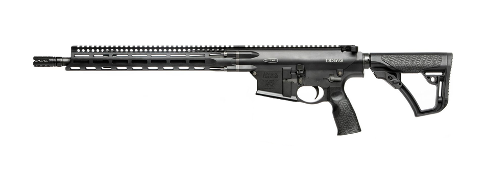Daniel Defense 0215707258067 DD5 V3 *CO Complaint 7.62x51mm NATO 16" No Magazine Black Hard Coat Anodized Black Phosphate 6 Position w/SoftTouch Overmolding Stock Black Polymer Grip