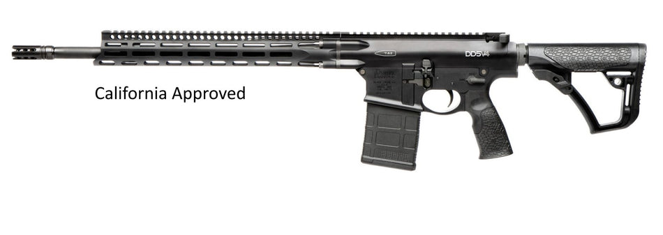 Daniel Defense 0215813210055 DD5 V4 *CA Compliant 7.62x51mm NATO 18" 10+1 Black Hard Coat Anodized Black Phosphate 6 Position w/SoftTouch Overmolding Stock Black Polymer Grip